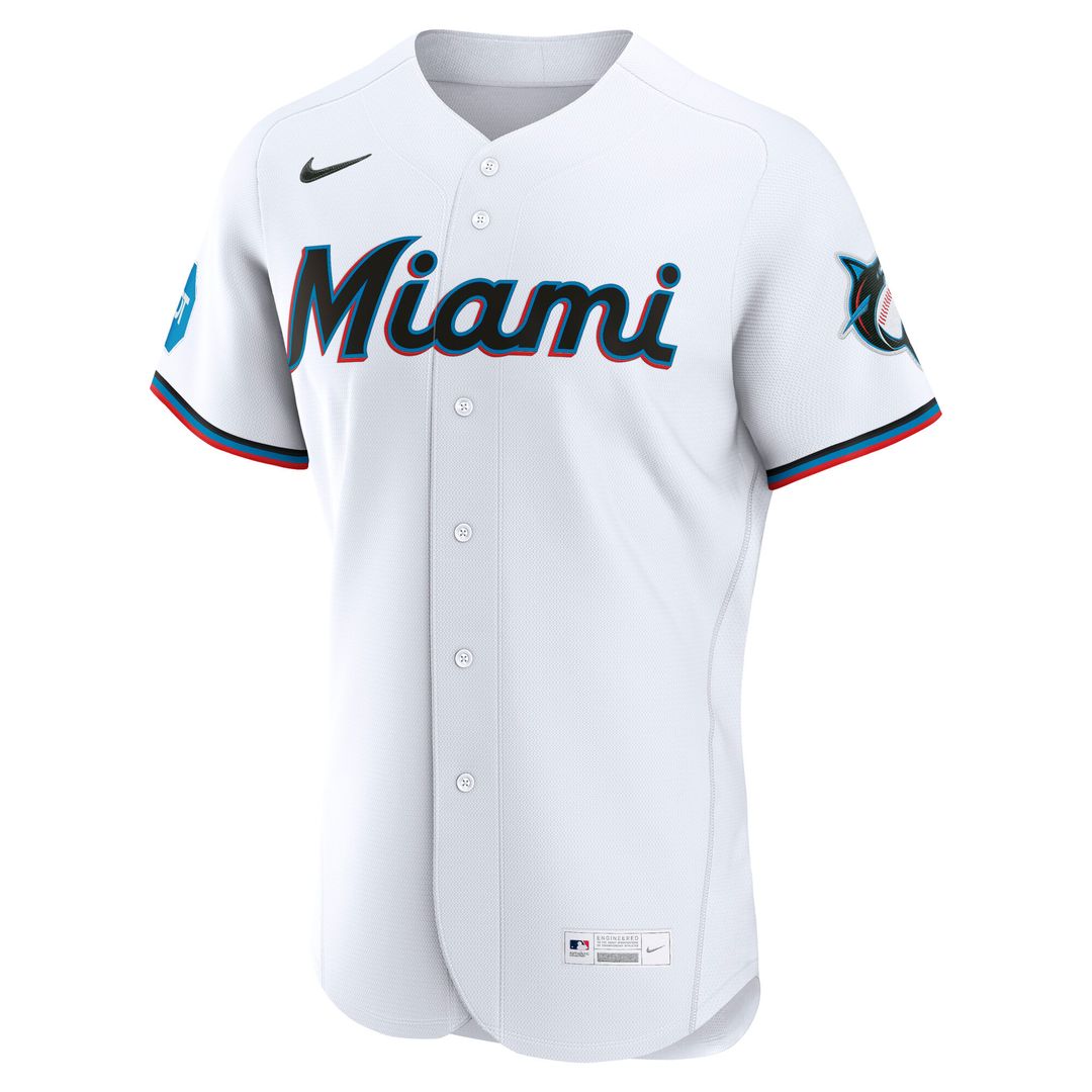 Miami Marlins Nike Home Authentic Jersey - White