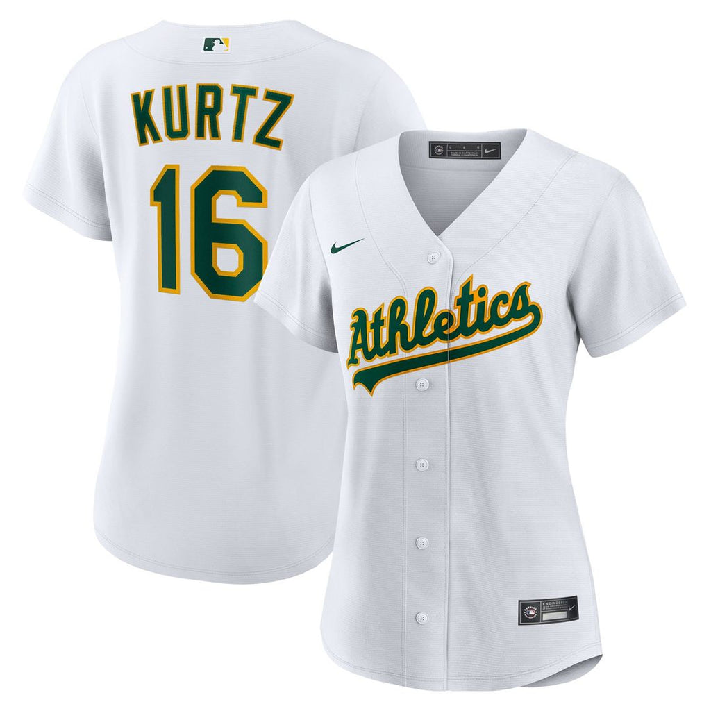 Athletics Nick Kurtz Nike Women's Home Replica Player Jersey - White