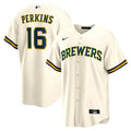 Milwaukee Brewers Blake Perkins Nike Home Replica Jersey - Cream