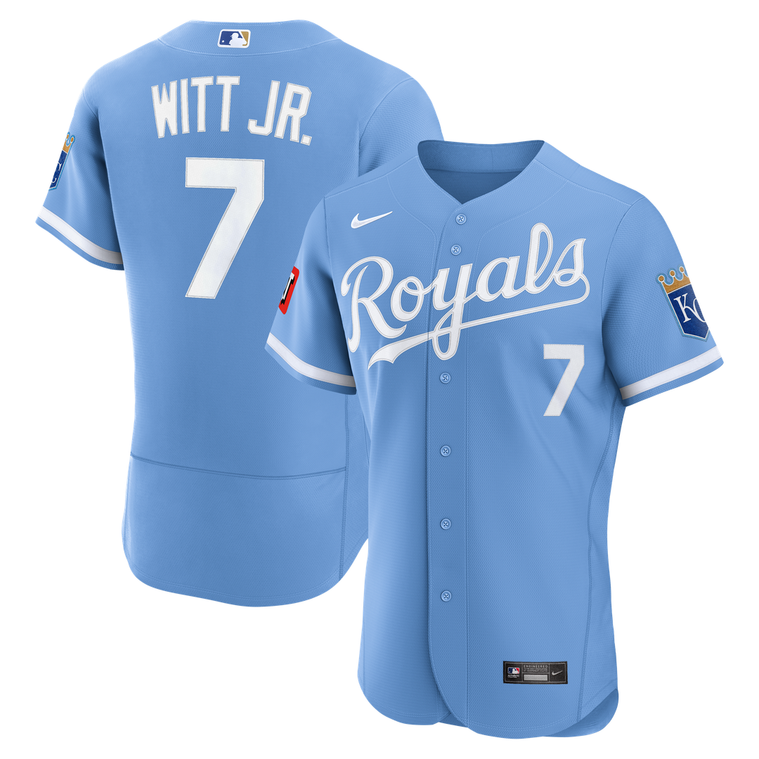 Kansas City Royals Bobby Witt Jr. Nike Home Authentic Sponsor Patch Jersey - White