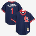 St. Louis Cardinals Ozzie Smith Mitchell & Ness Authentic Batting Practice Jersey - Navy