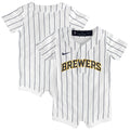 Milwaukee Brewers Nike Newborn & Infant Alternate Replica Romper Jersey - White