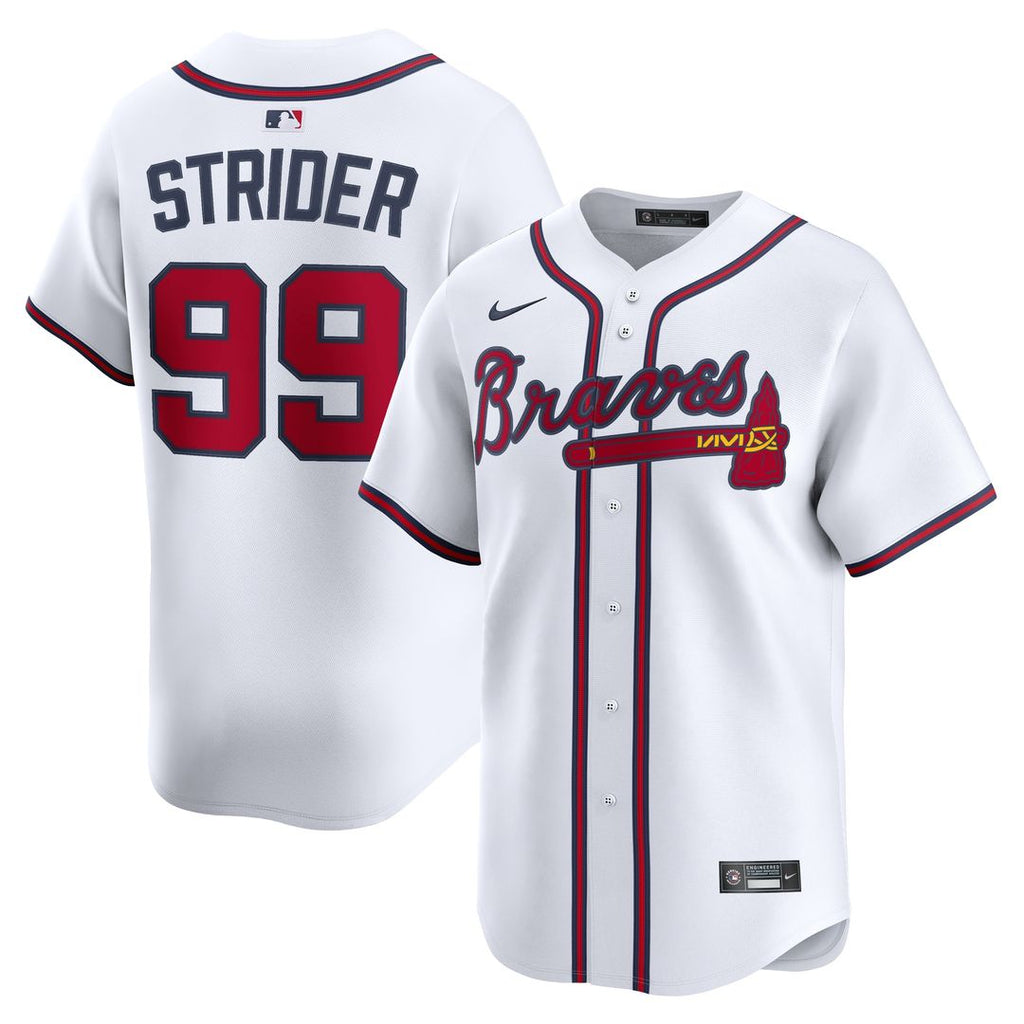 Atlanta Braves Spencer Strider Nike Home Limited Player Jersey - White