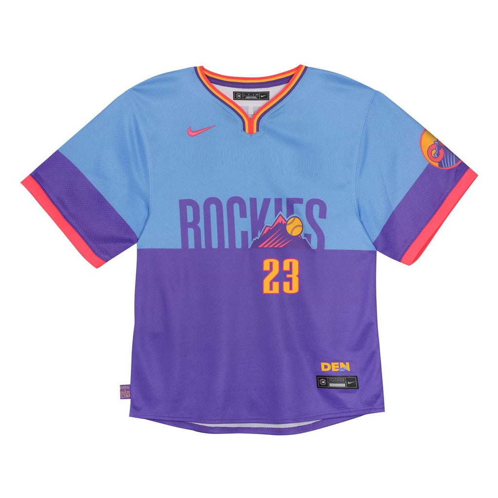 Colorado Rockies Kris Bryant Nike Toddler 2025 City Connect Limited Player Jersey - Purple/Light Blue
