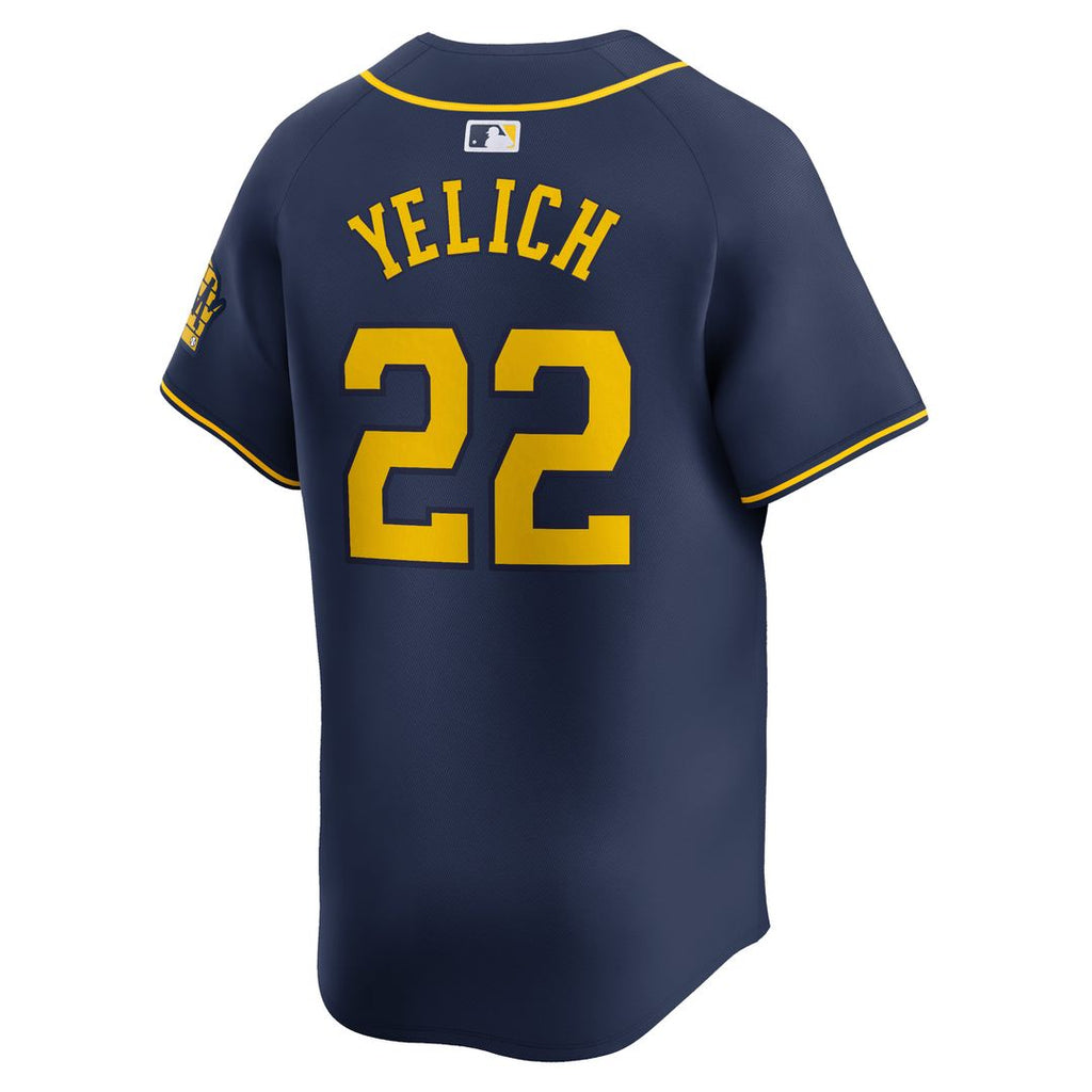 Milwaukee Brewers Christian Yelich Nike Alternate Limited Player Jersey – Navy