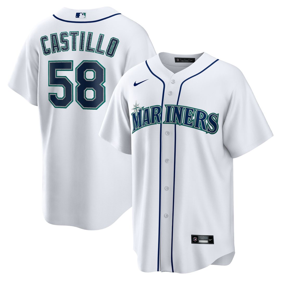 Seattle Mariners Luis Castillo Nike Home Replica Jersey - White