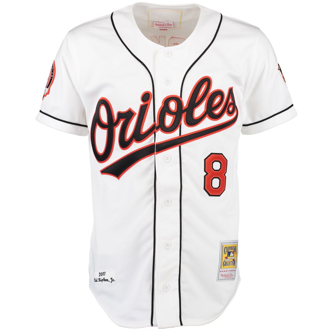 Baltimore Orioles Cal Ripken Mitchell & Ness Home Authentic Jersey - White