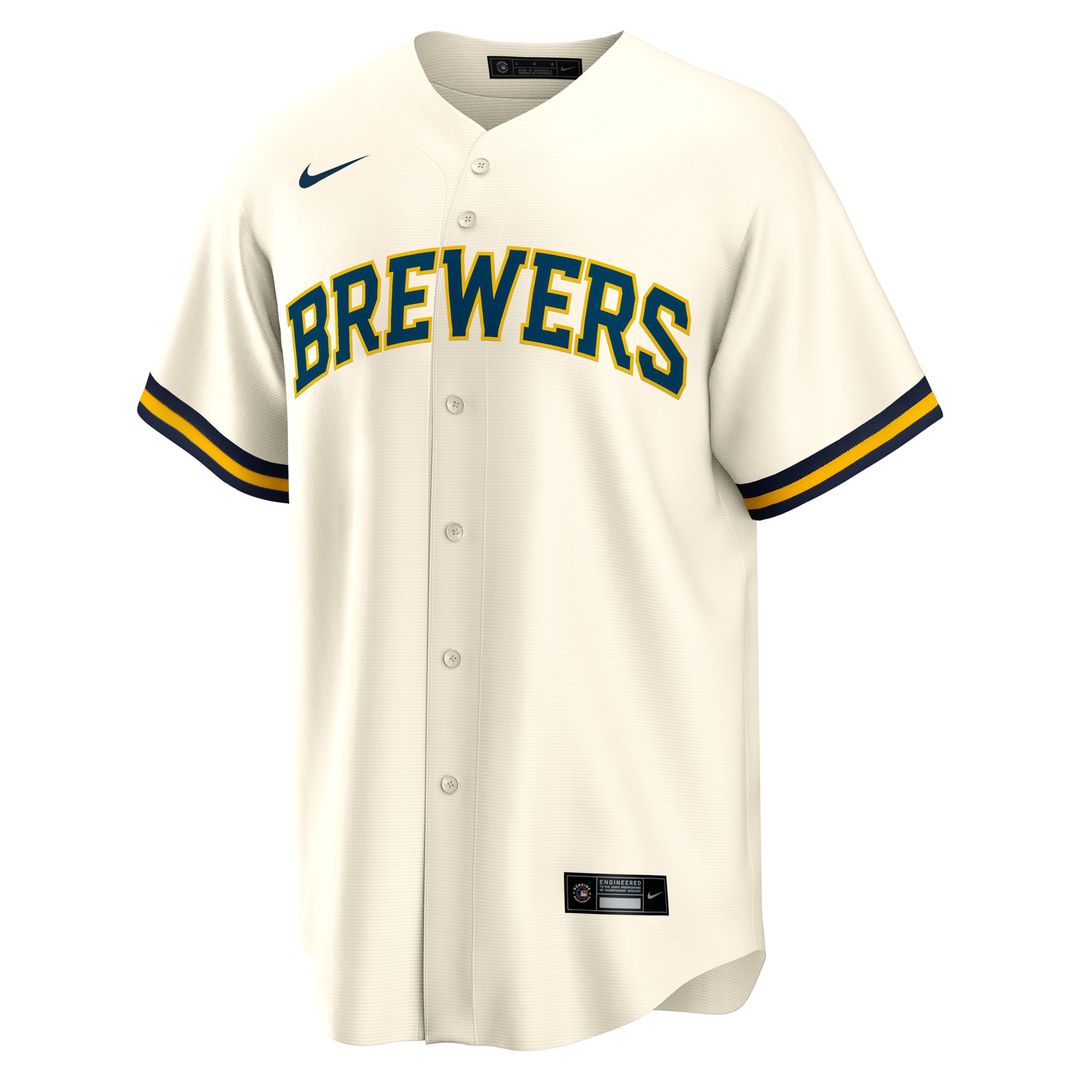 Milwaukee Brewers Christian Yelich Nike Home Replica Jersey - White