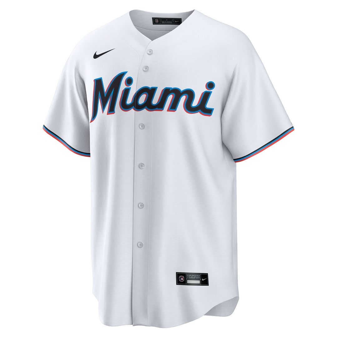 Miami Marlins Liam Hicks Nike Home Replica Jersey - White