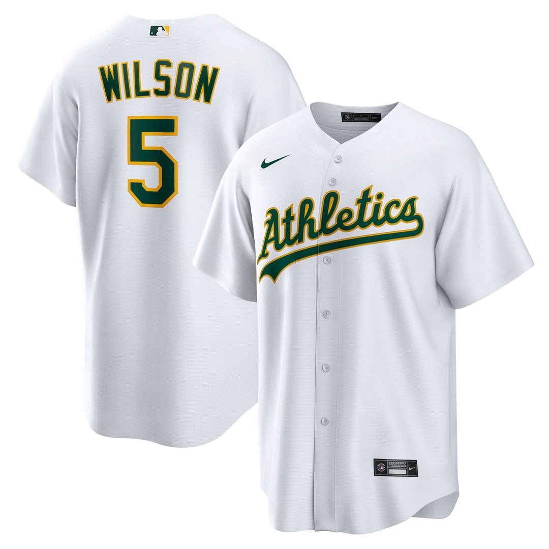 Athletics Jacob Wilson Nike Home Replica Jersey - White