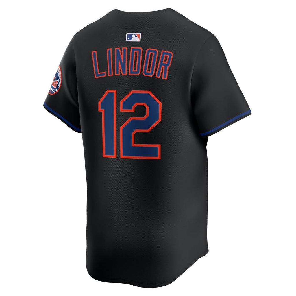 New York Mets Francisco Lindor Nike Alternate Limited Jersey - Black