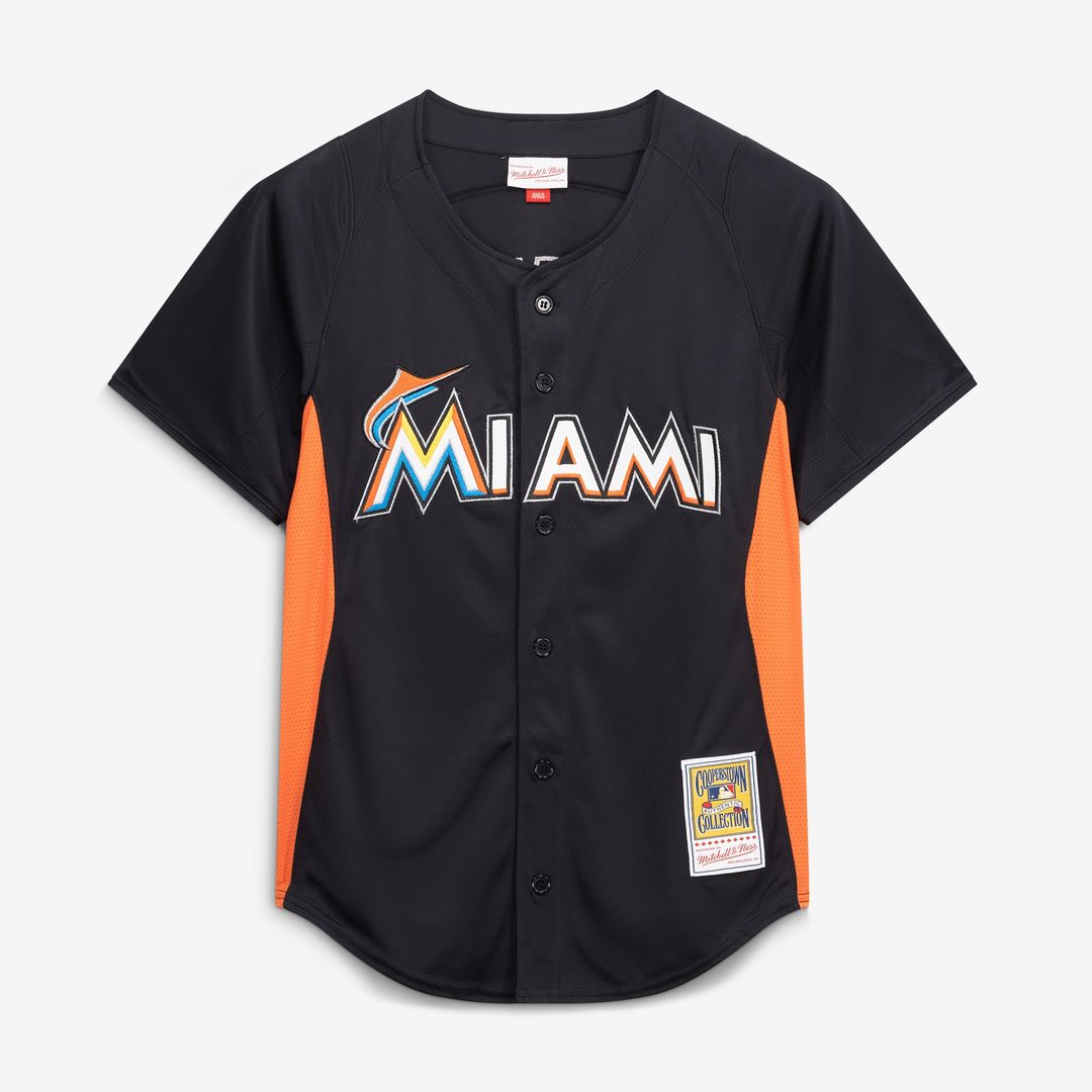 Miami Marlins Jose Fernandez Mitchell & Ness Authentic Batting Practice Jersey - Black