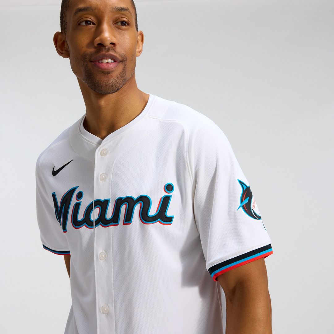 Miami Marlins Nike Home Limited Jersey - White