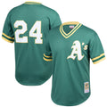 Athletics Rickey Henderson Mitchell & Ness Cooperstown Big & Tall Mesh Batting Practice Jersey - Green