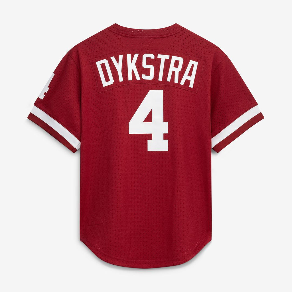 Philadelphia Phillies Lenny Dykstra Mitchell & Ness Authentic Batting Practice Jersey - Scarlet