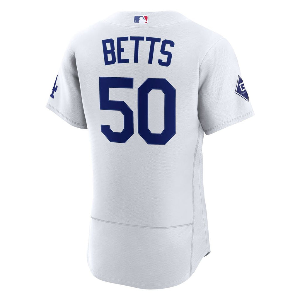 Los Angeles Dodgers Mookie Betts Nike Home Authentic Sponsor Patch Jersey - White