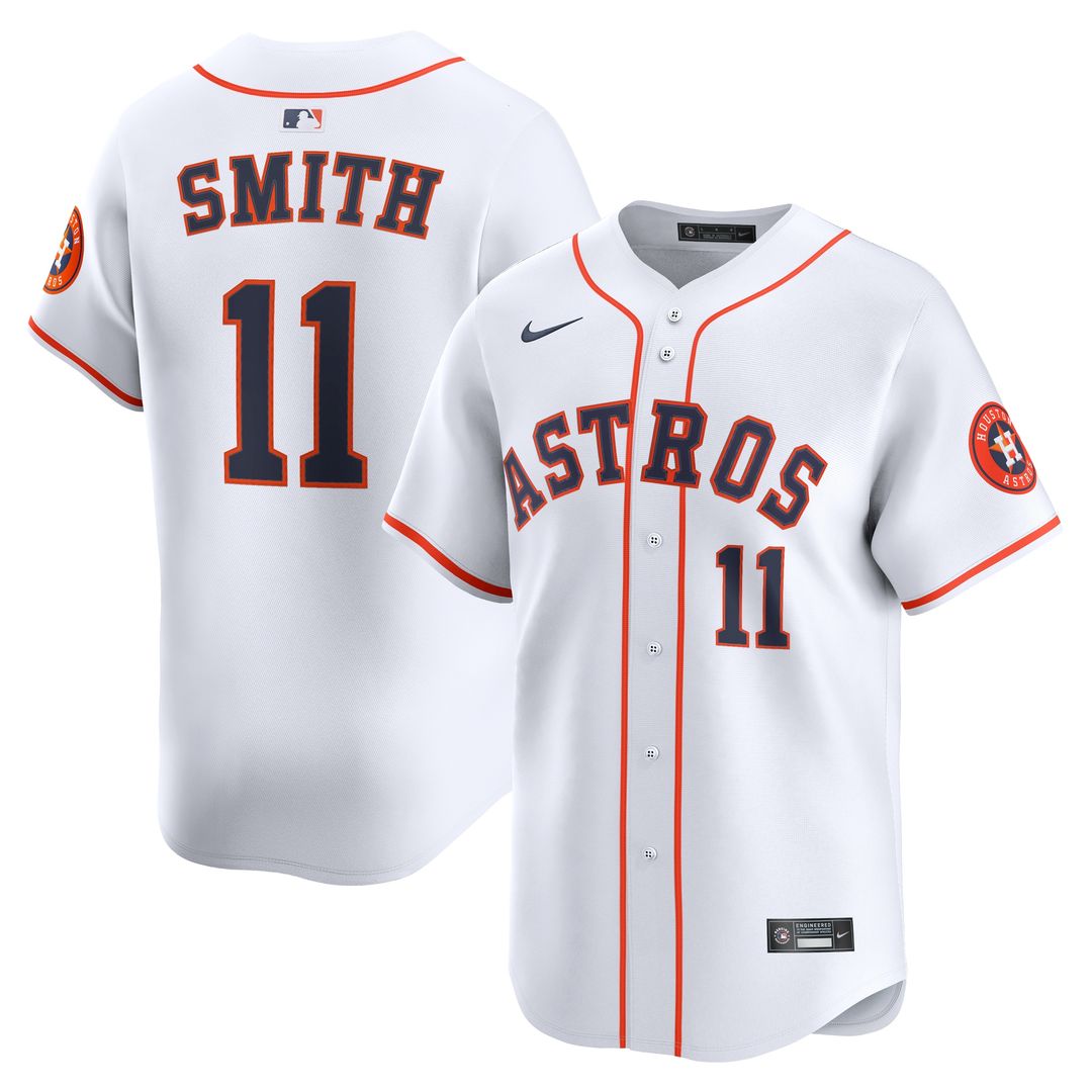 Houston Astros Cam Smith #11 Nike Home Limited Player Jersey - White