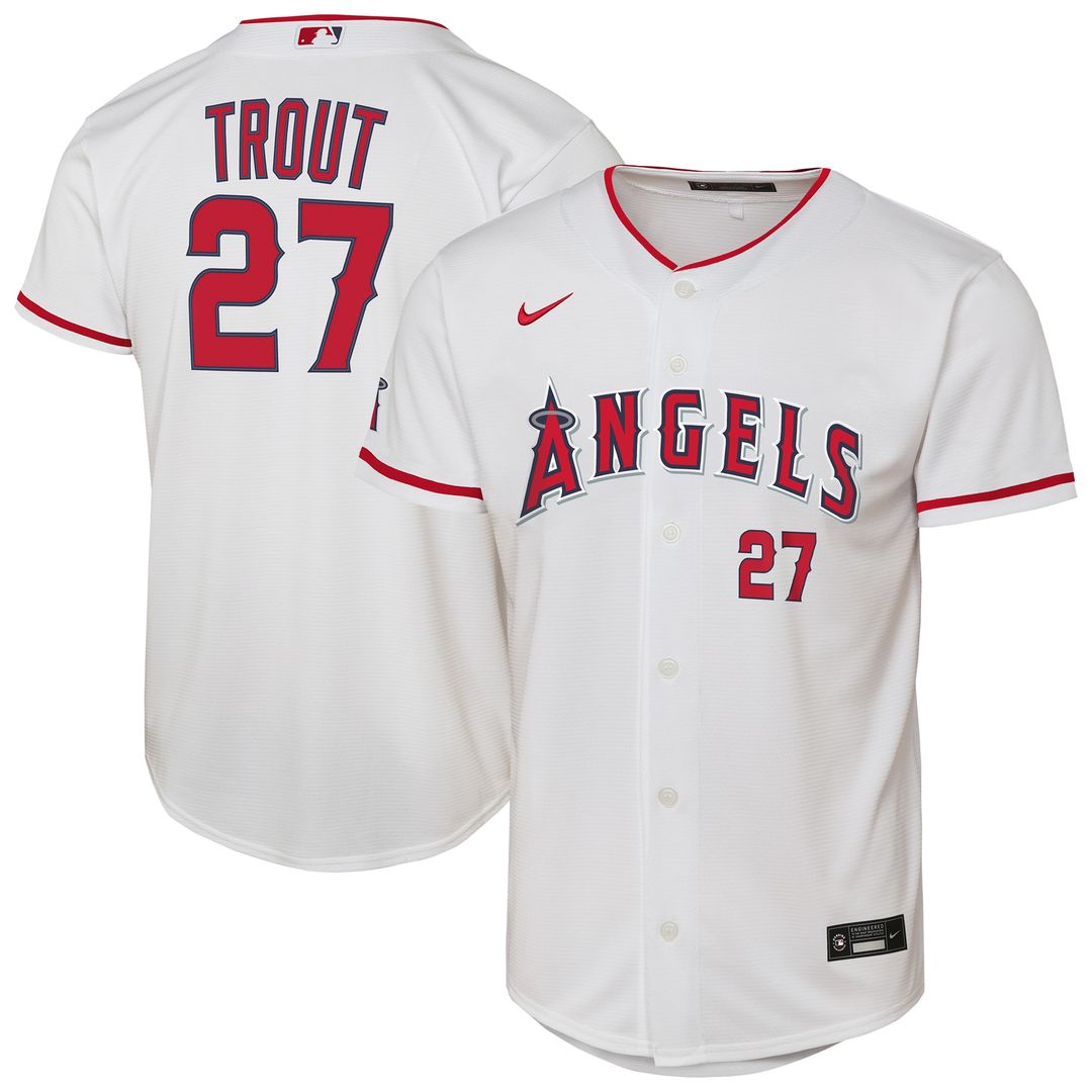Los Angeles Angels Mike Trout Nike Youth Home Stadium Player Jersey - White