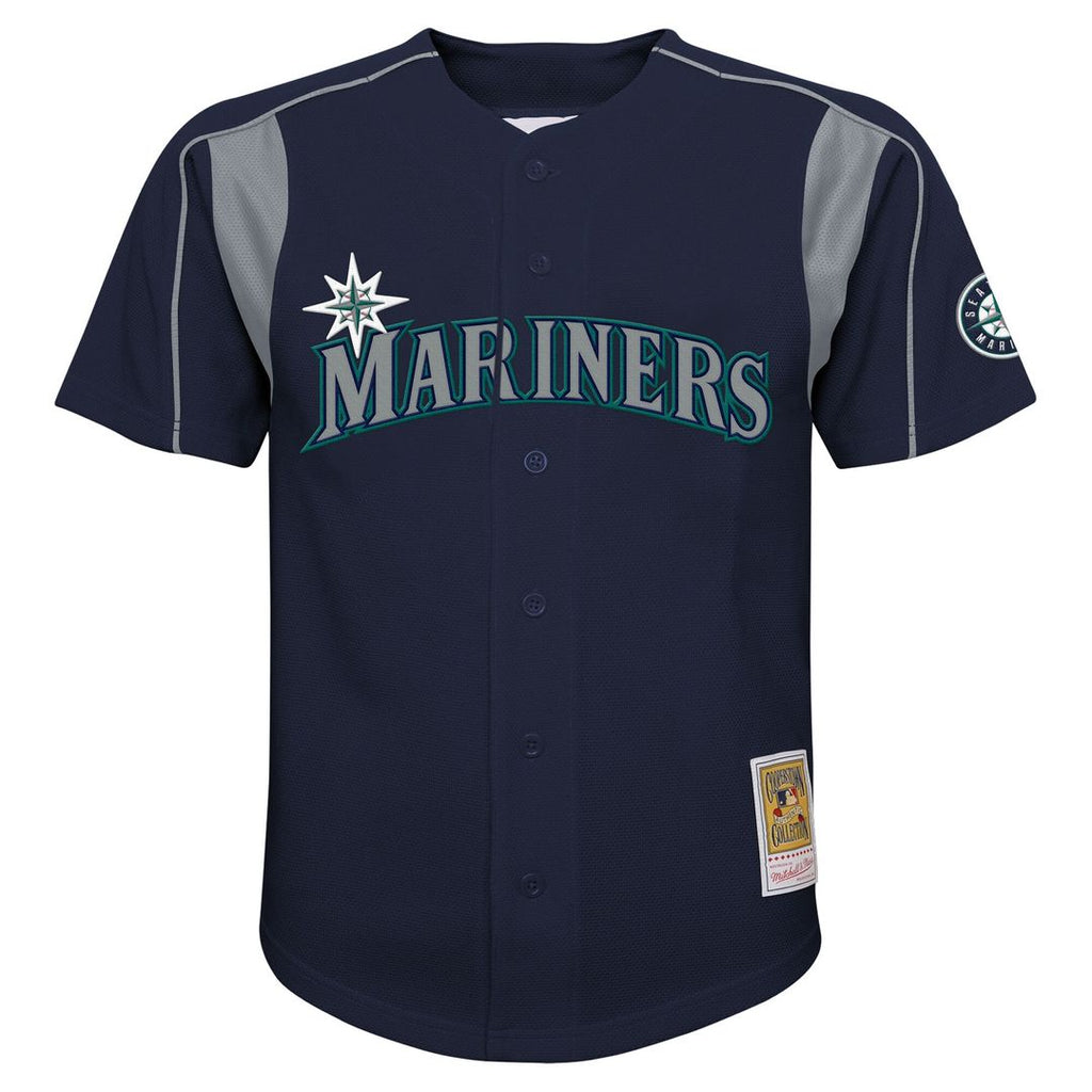 Seattle Mariners Felix Hernandez Mitchell & Ness Youth Mesh Batting Practice Jersey - Navy