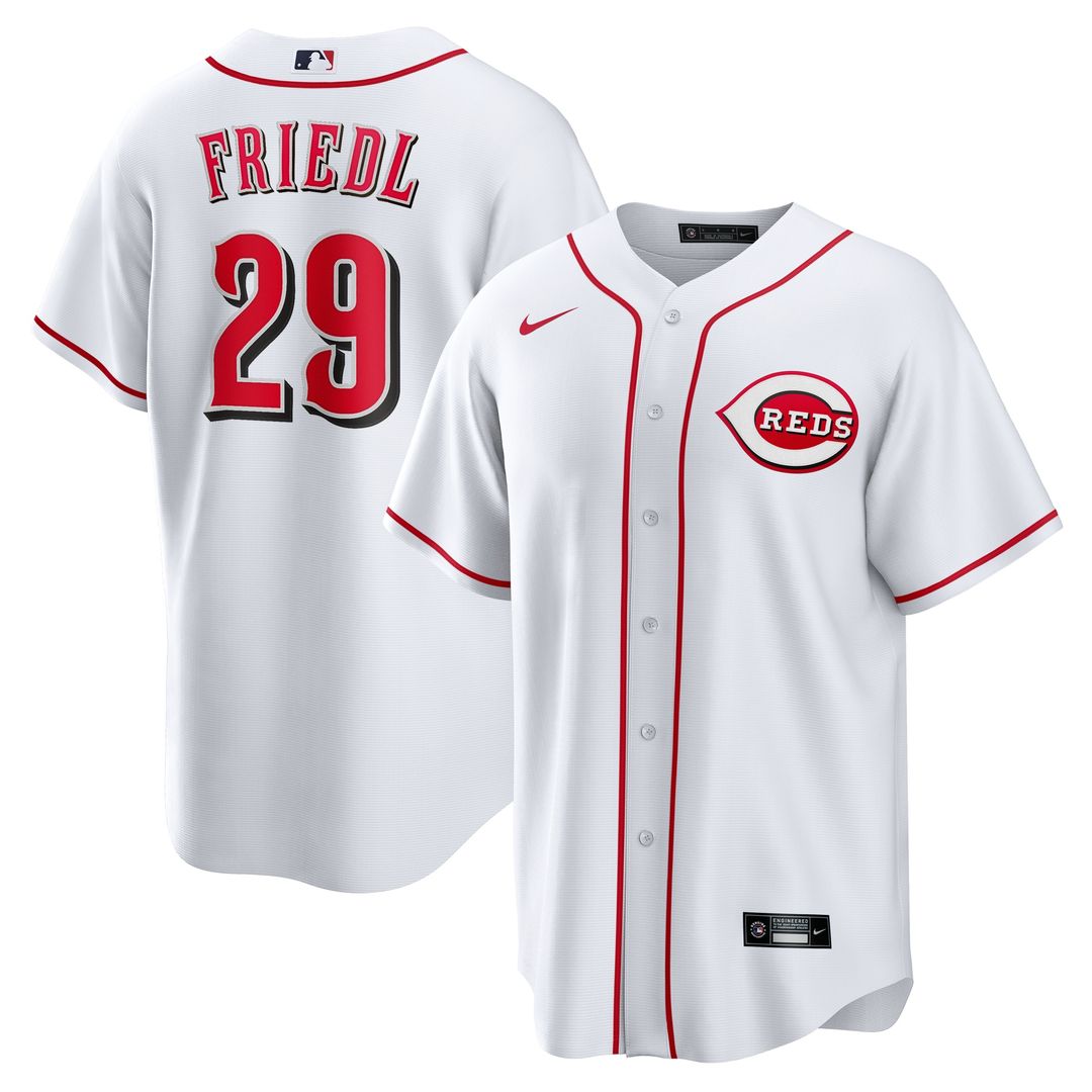 Cincinnati Reds TJ Friedl Nike Home Replica Jersey - White