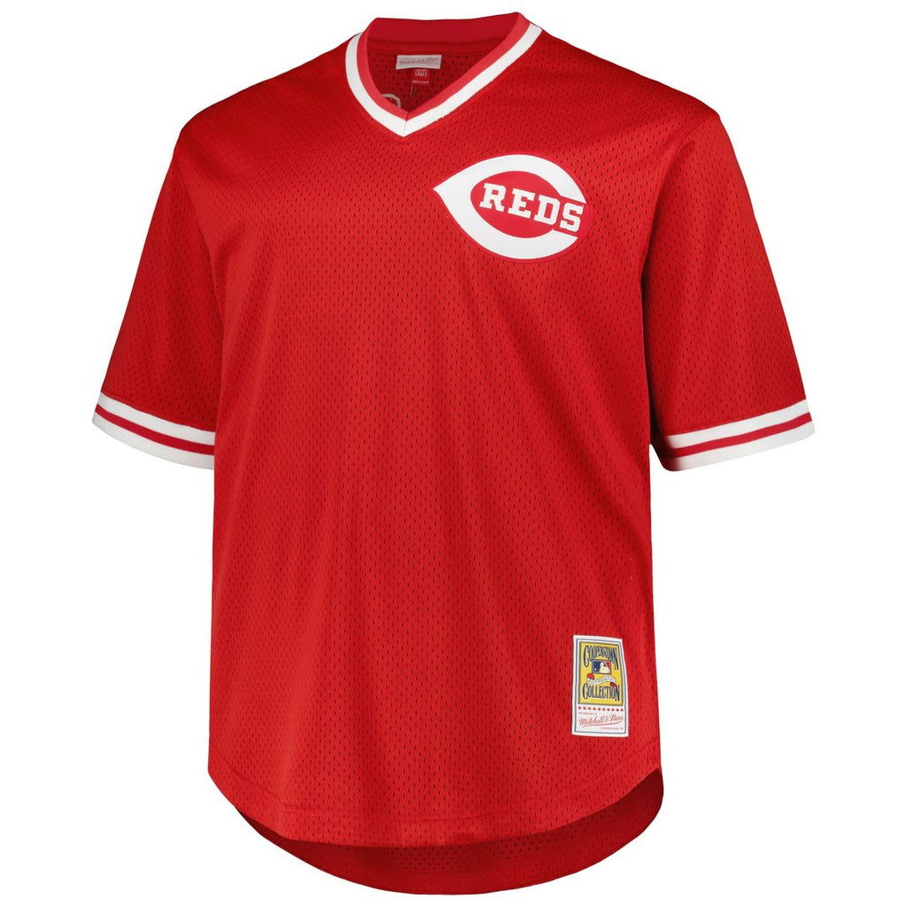 Cincinnati Reds Pete Rose Mitchell & Ness 1984 Cooperstown Mesh Pullover Jersey - Red
