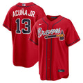 Atlanta Braves Ronald Acuña Jr. Nike Alternate 2 Replica Jersey - Red