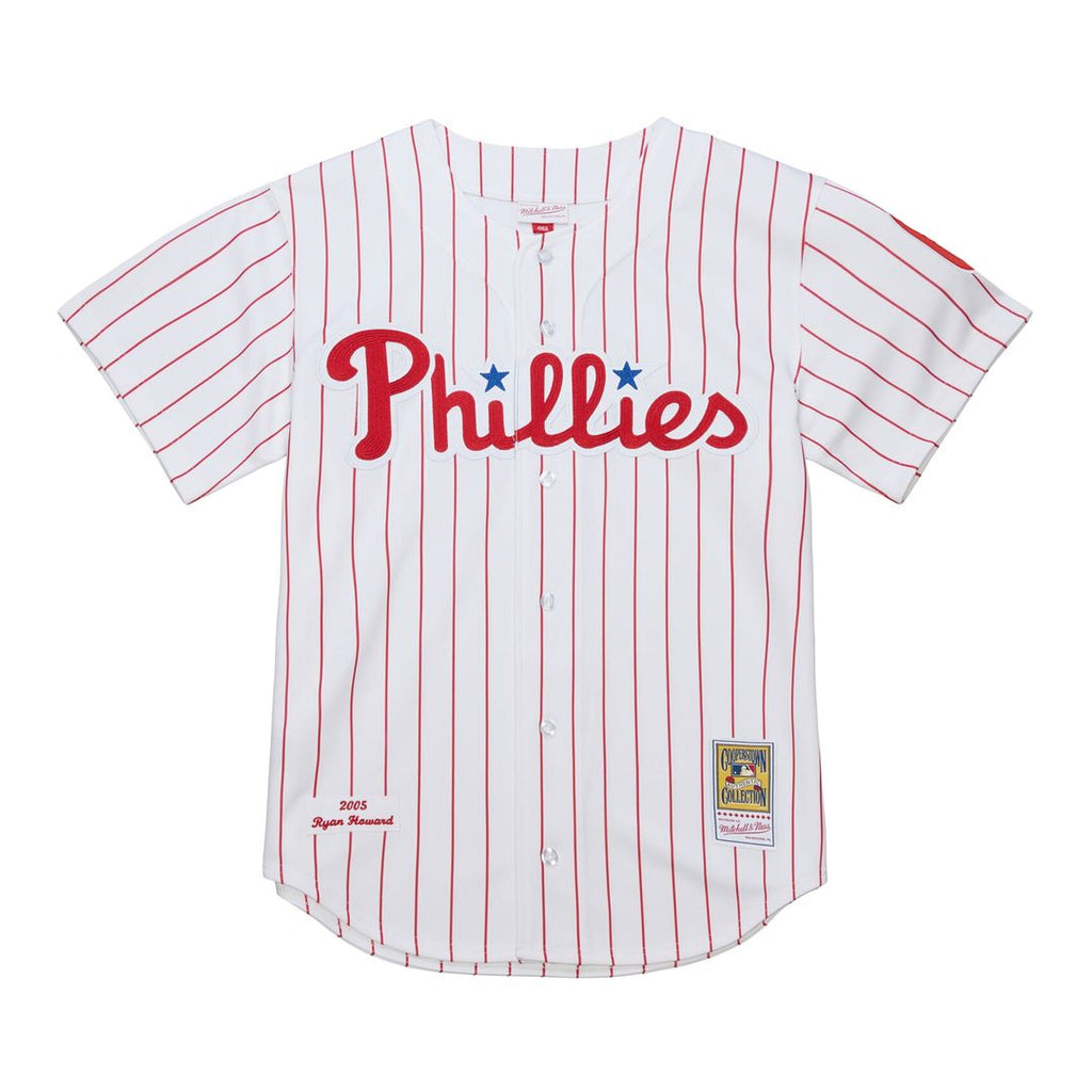 Philadelphia Phillies Ryan Howard Mitchell & Ness Cooperstown Authentic Jersey – White