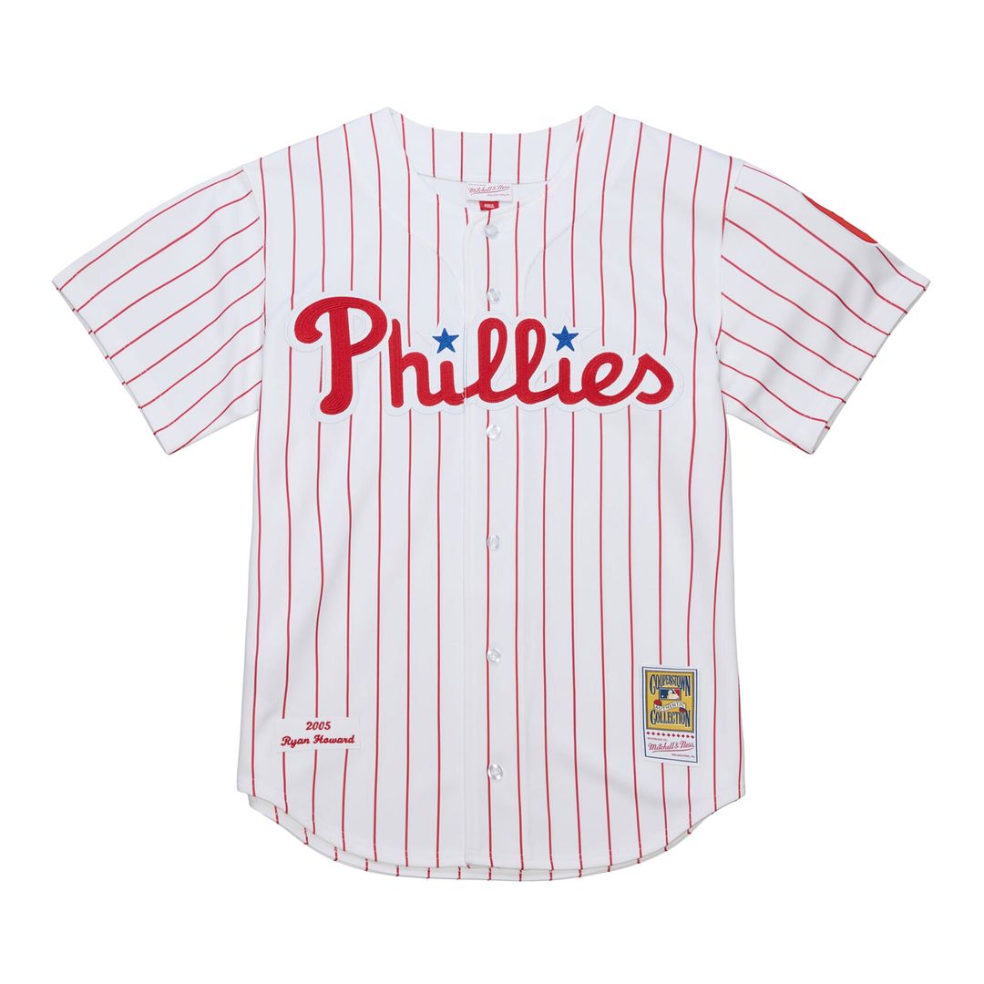 Philadelphia Phillies Ryan Howard Mitchell & Ness Cooperstown Authentic Jersey – White