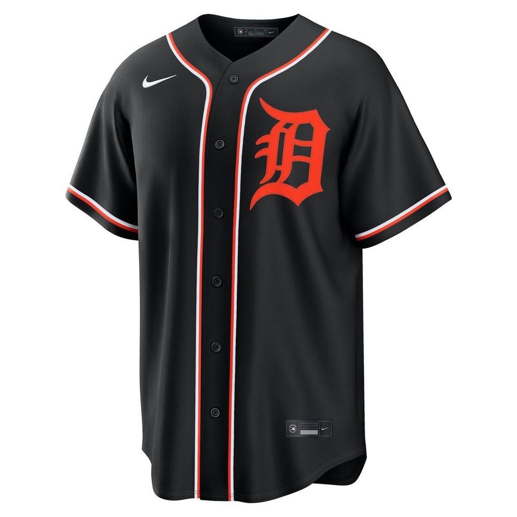 Detroit Tigers Riley Greene Nike Fashion Replica Black Out Jersey