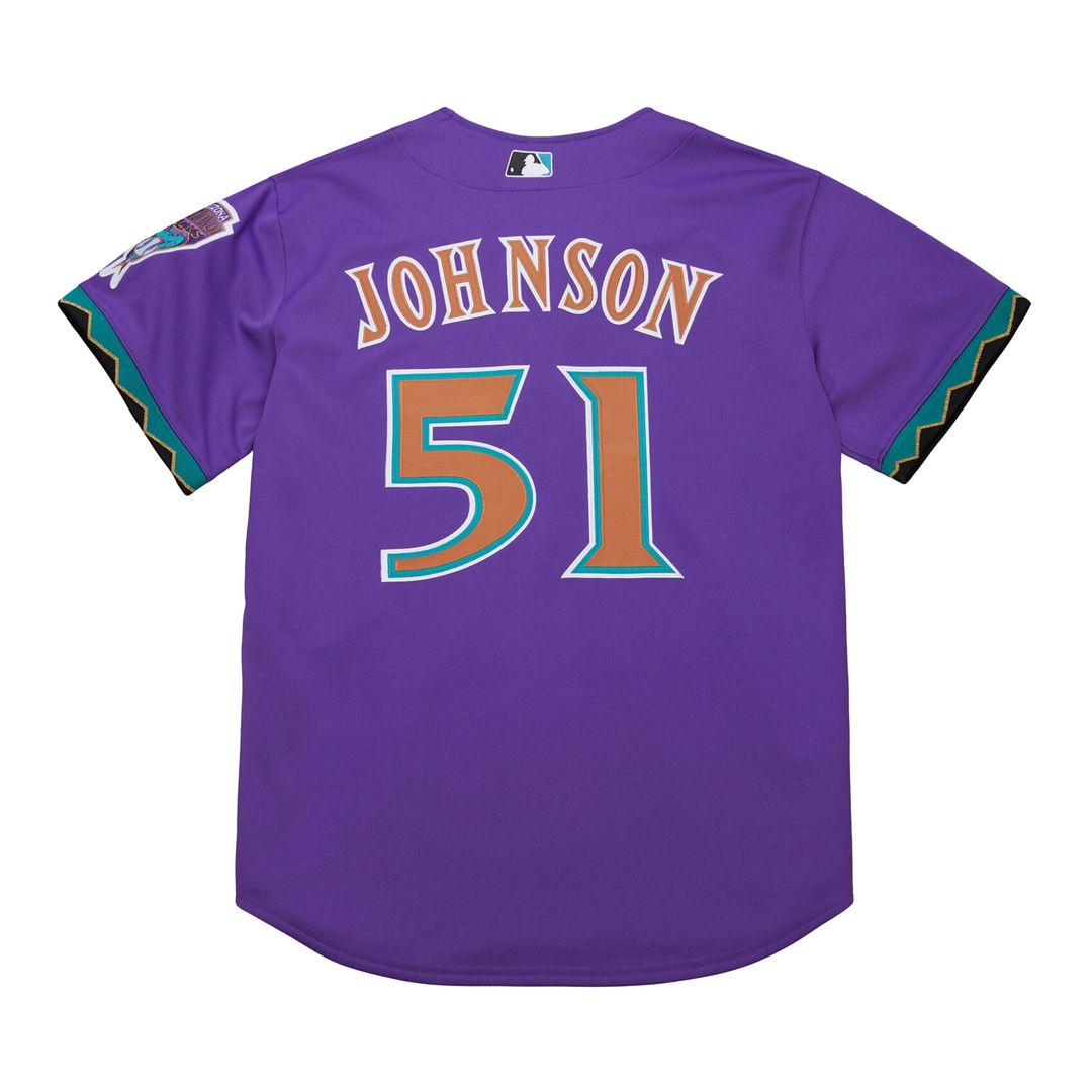 Arizona Diamondbacks Randy Johnson Mitchell & Ness 2000 Throwback Authentic Jersey - Purple