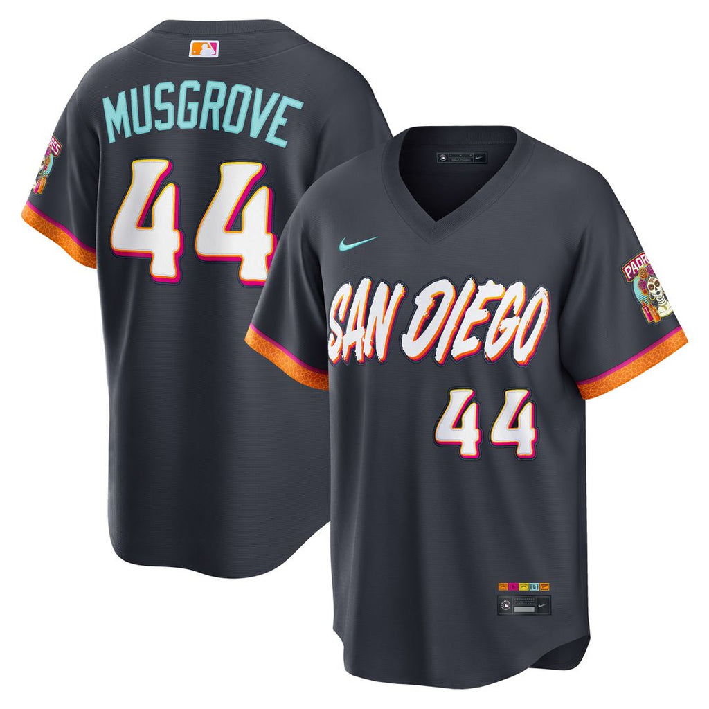San Diego Padres Joe Musgrove Nike 2026 City Connect Stadium Jersey - Obsidian