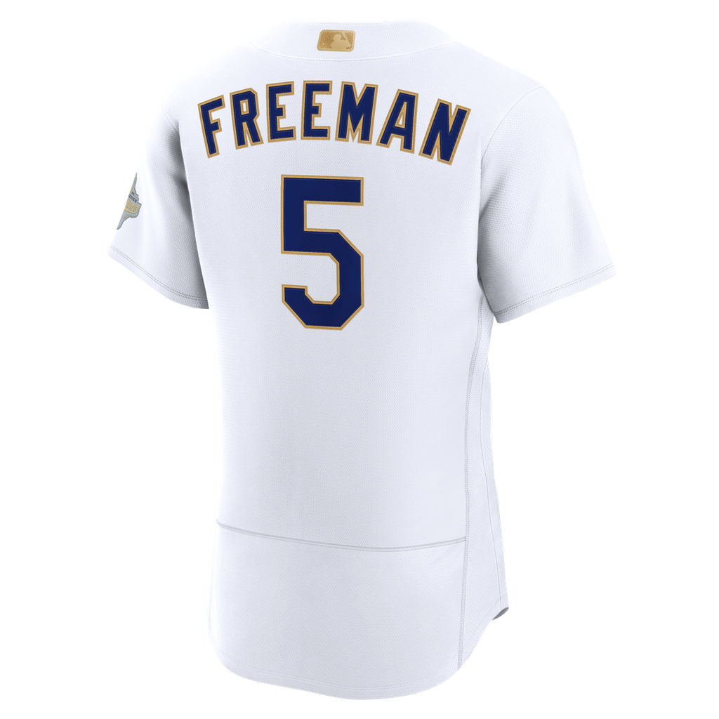 Los Angeles Dodgers Freddie Freeman Nike 2026 Gold Collection Authentic Jersey - White