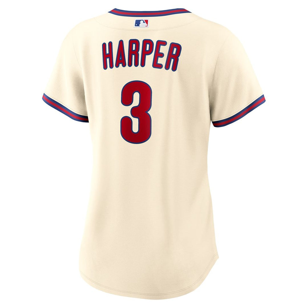 Philadelphia Phillies Bryce Harper Nike Women's Alternate Replica Jersey - Cream