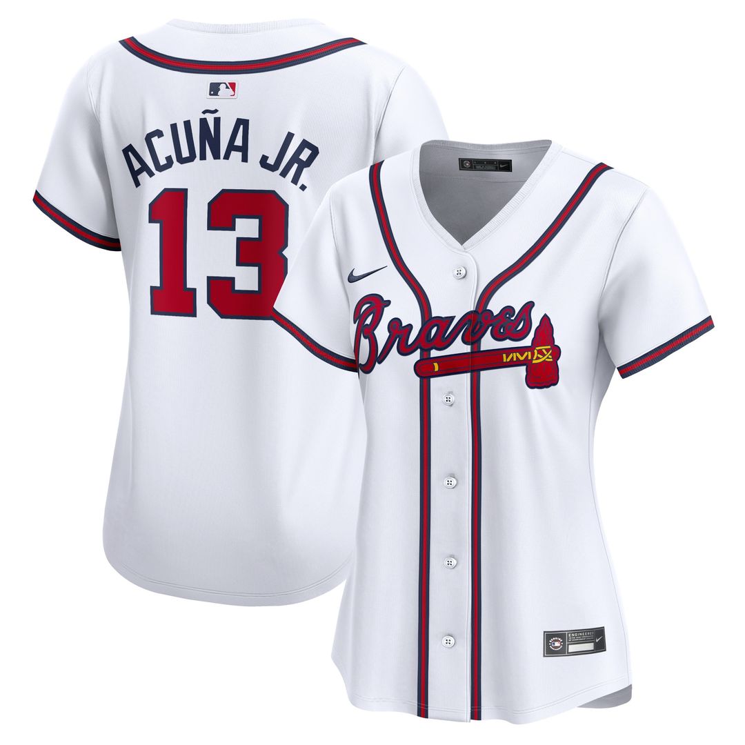 Atlanta Braves Ronald Acuna Nike Women's Home Limited Player Jersey - White