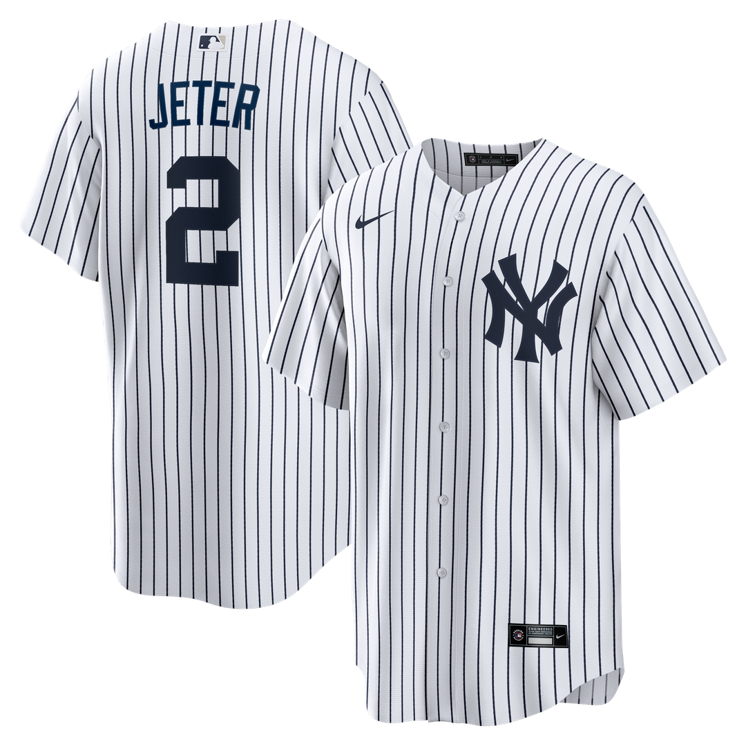 New York Yankees Derek Jeter Nike Home Retired Player Replica Jersey - White