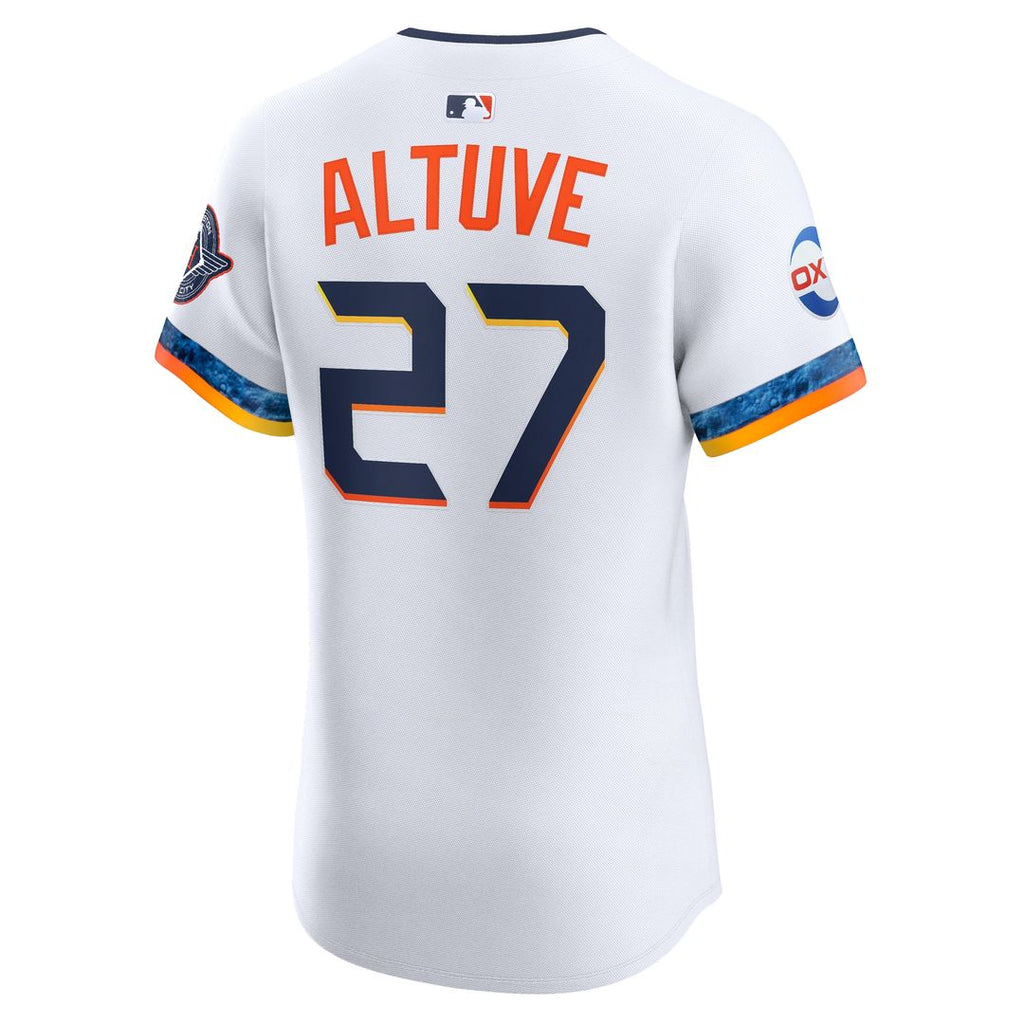 Houston Astros Jose Altuve Nike 2025 City Connect Elite Player Jersey - White