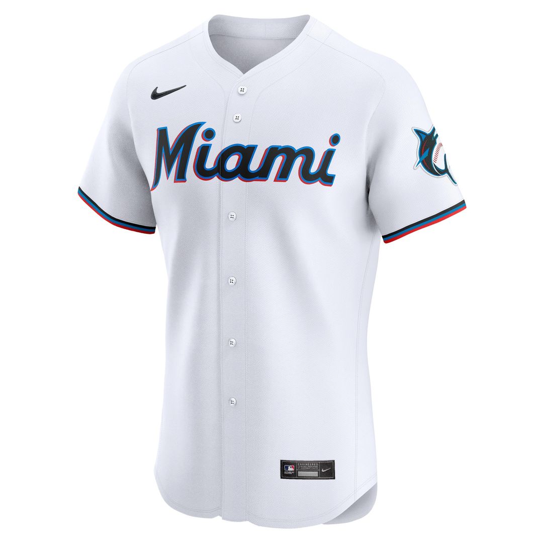 Miami Marlins Eury Perez Nike Home Elite Player Jersey - White