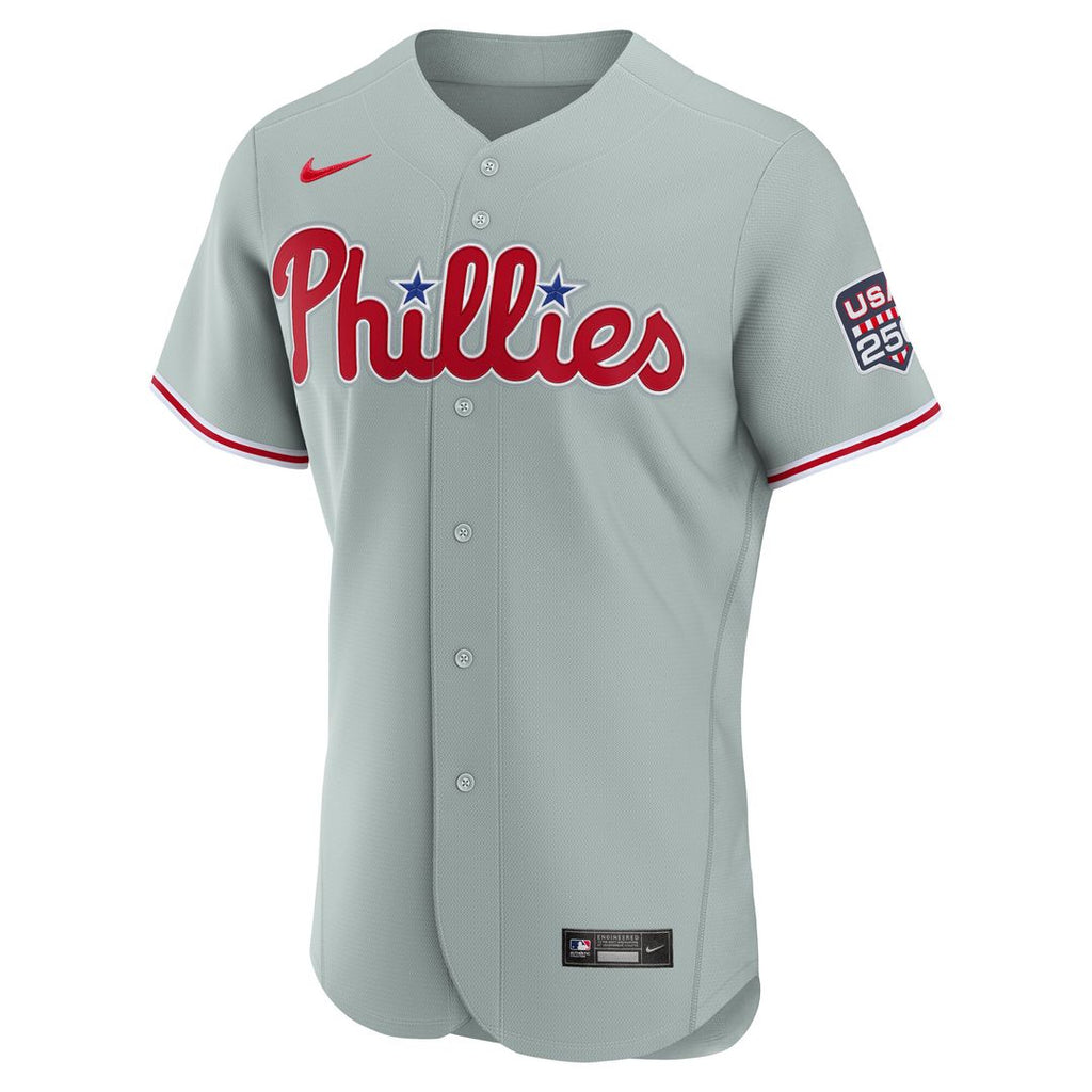 Philadelphia Phillies Bryce Harper Nike USA 250 Fourth of July Road Authentic Jersey - Gray