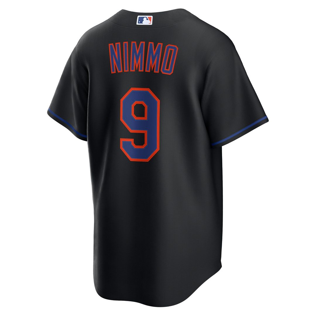 New York Mets Brandon Nimmo Nike Alternate Replica Jersey - Black