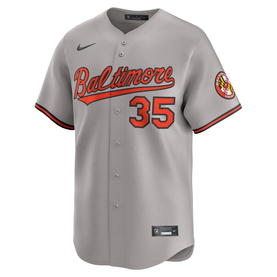 Baltimore Orioles Adley Rutschman Nike Road Limited Player Jersey - Gray