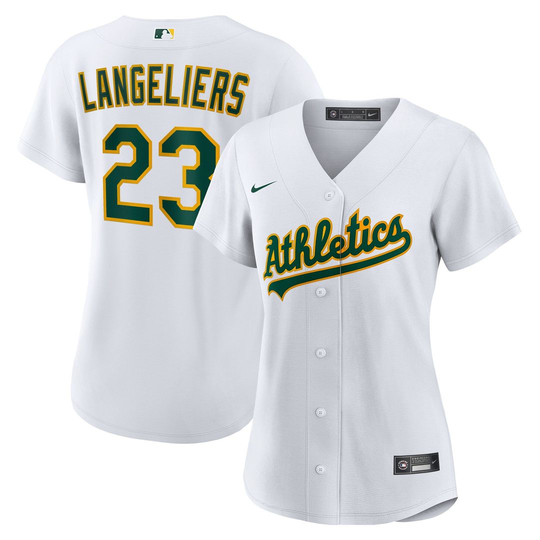 Athletics Shea Langeliers Nike Women's Home Replica Jersey - White