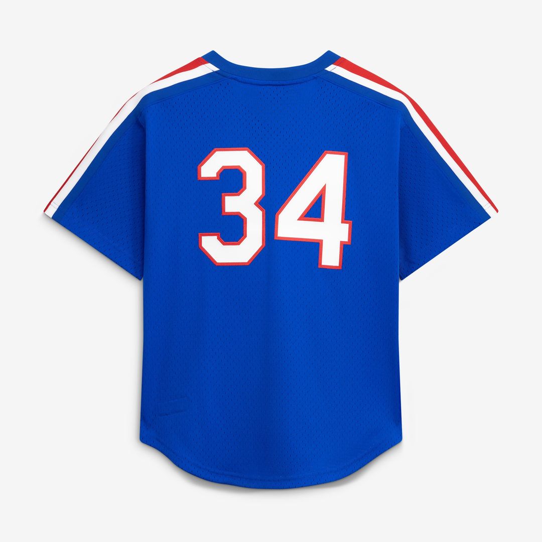Texas Rangers Nolan Ryan Mitchell & Ness Big & Tall Cooperstown Mesh Batting Practice Jersey - Royal