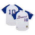 Atlanta Braves Chipper Jones Mitchell & Ness 2004 Cooperstown Authentic Throwback Jersey - White