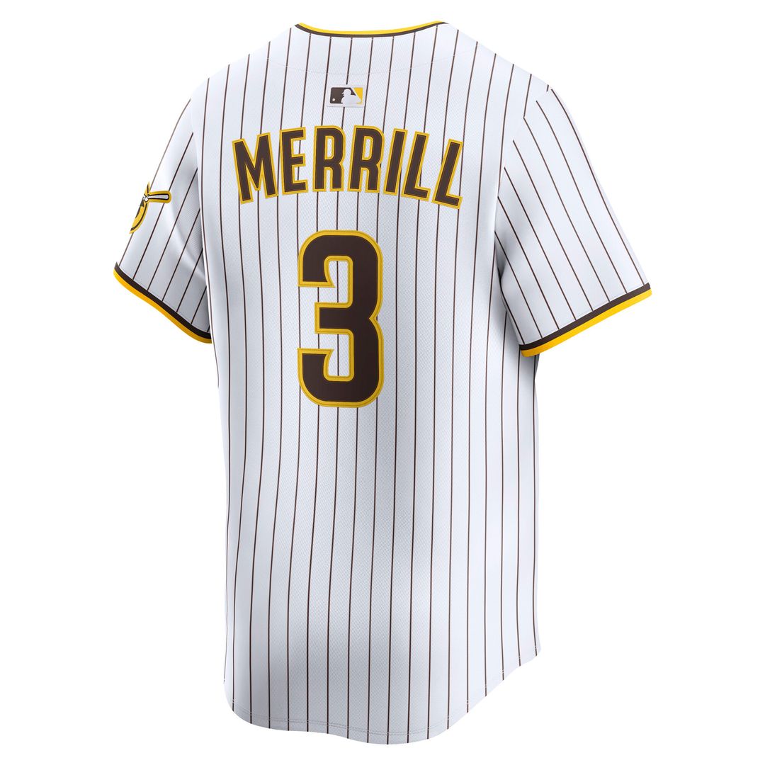 San Diego Padres Jackson Merrill Nike Home Limited Player Jersey - White