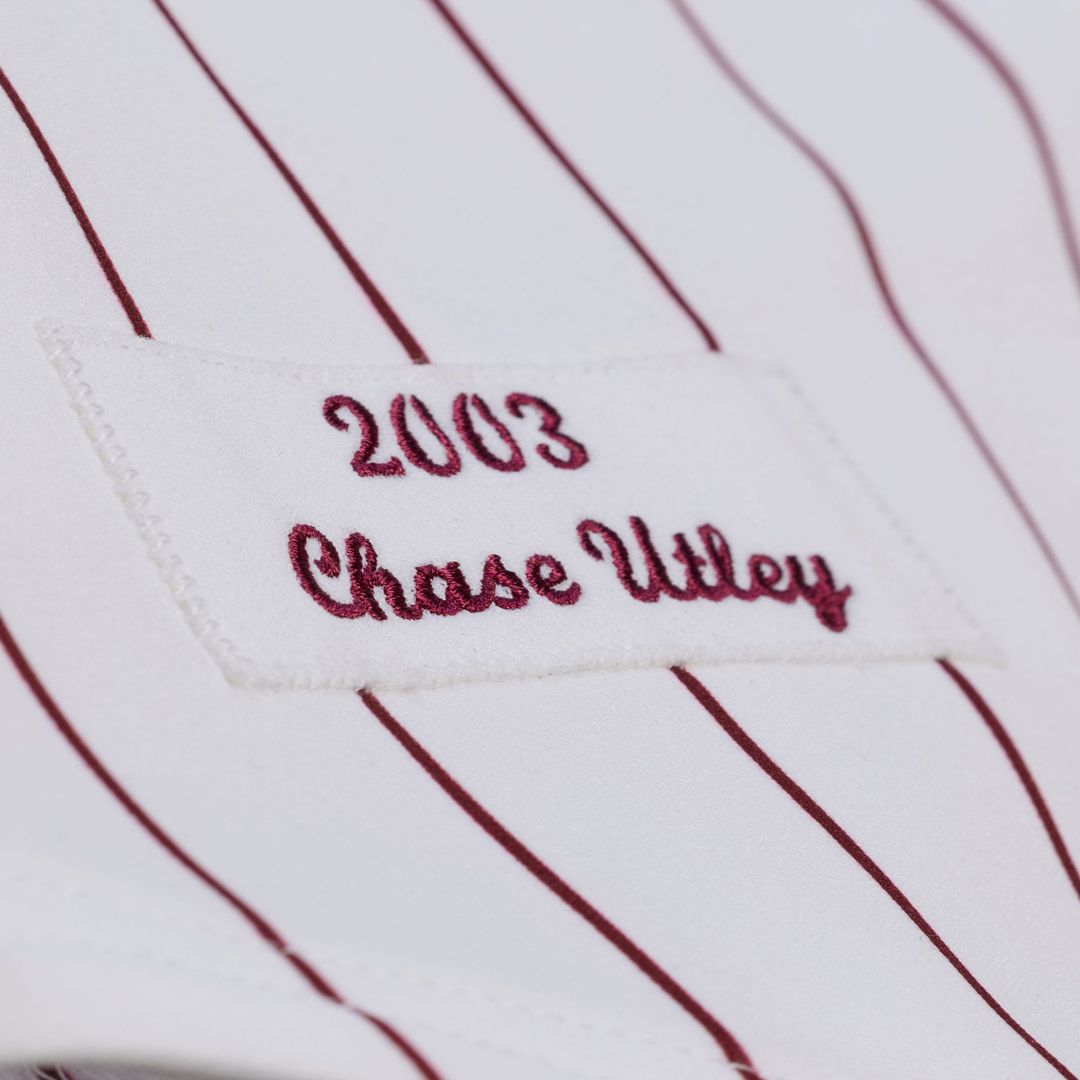 Philadelphia Phillies Chase Utley Mitchell & Ness 2003 Cooperstown Authentic Jersey - White
