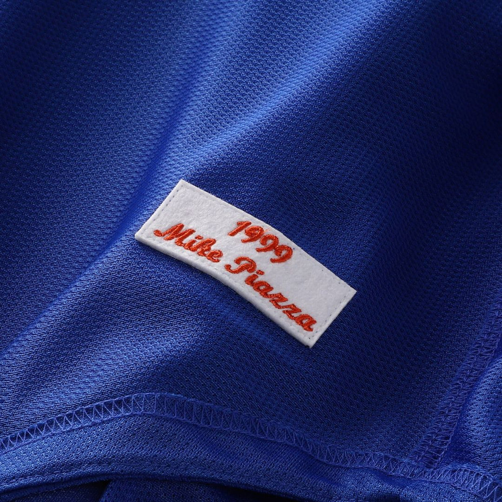New York Mets Mike Piazza Mitchell & Ness Cooperstown Mesh Batting Practice Button - Up Jersey - Royal