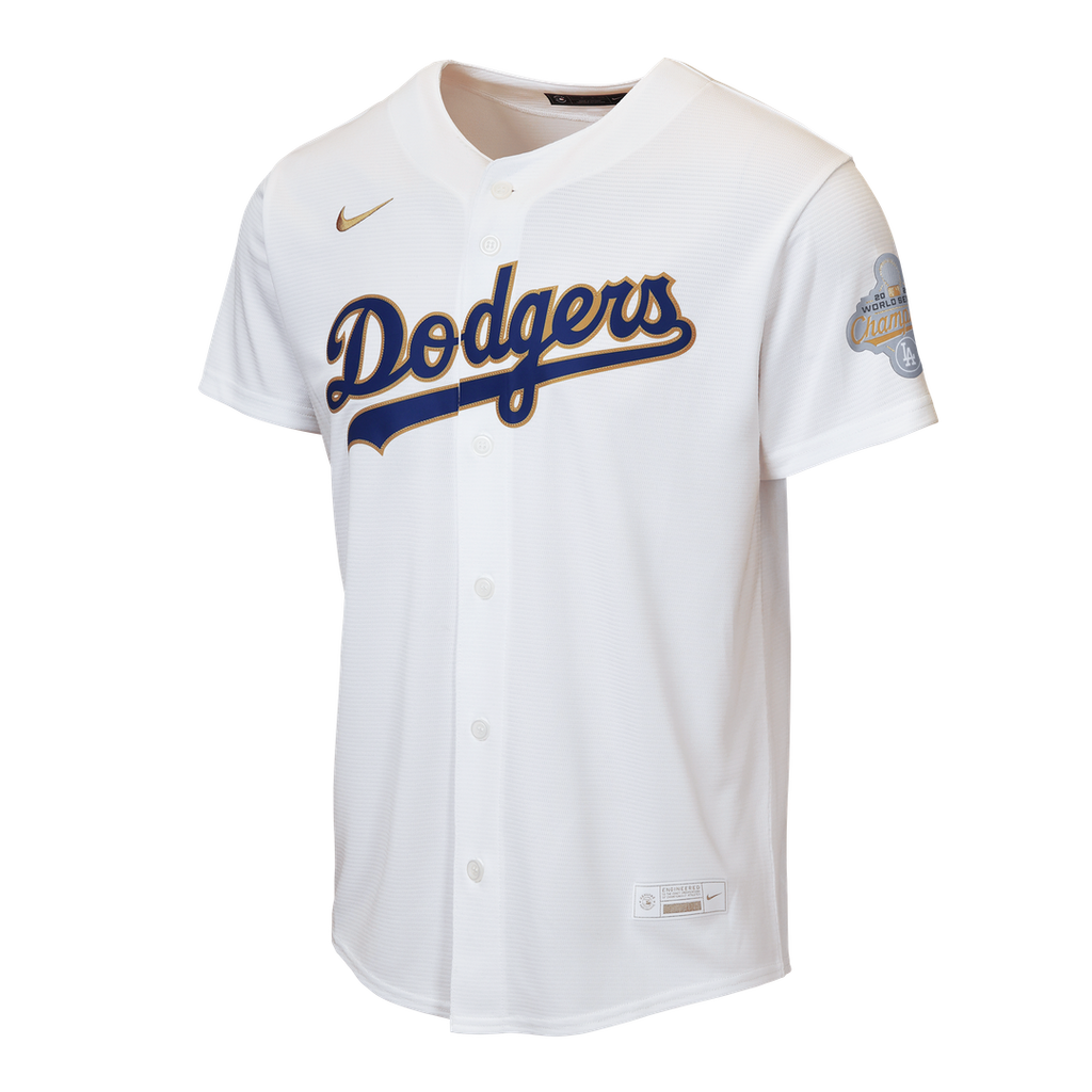 Los Angeles Dodgers Nike Youth 2026 Gold Collection Home Replica Jersey - White