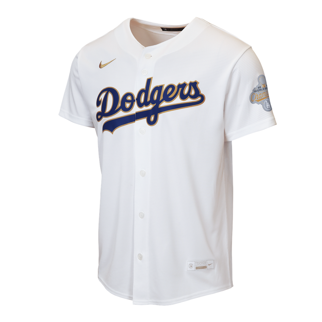 Los Angeles Dodgers Nike Youth 2026 Gold Collection Home Replica Jersey - White