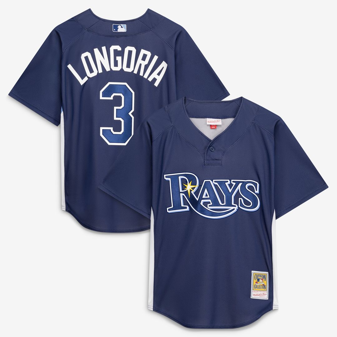 Tampa Bay Rays Evan Longoria Mitchell & Ness Authentic Batting Practice Jersey - Navy