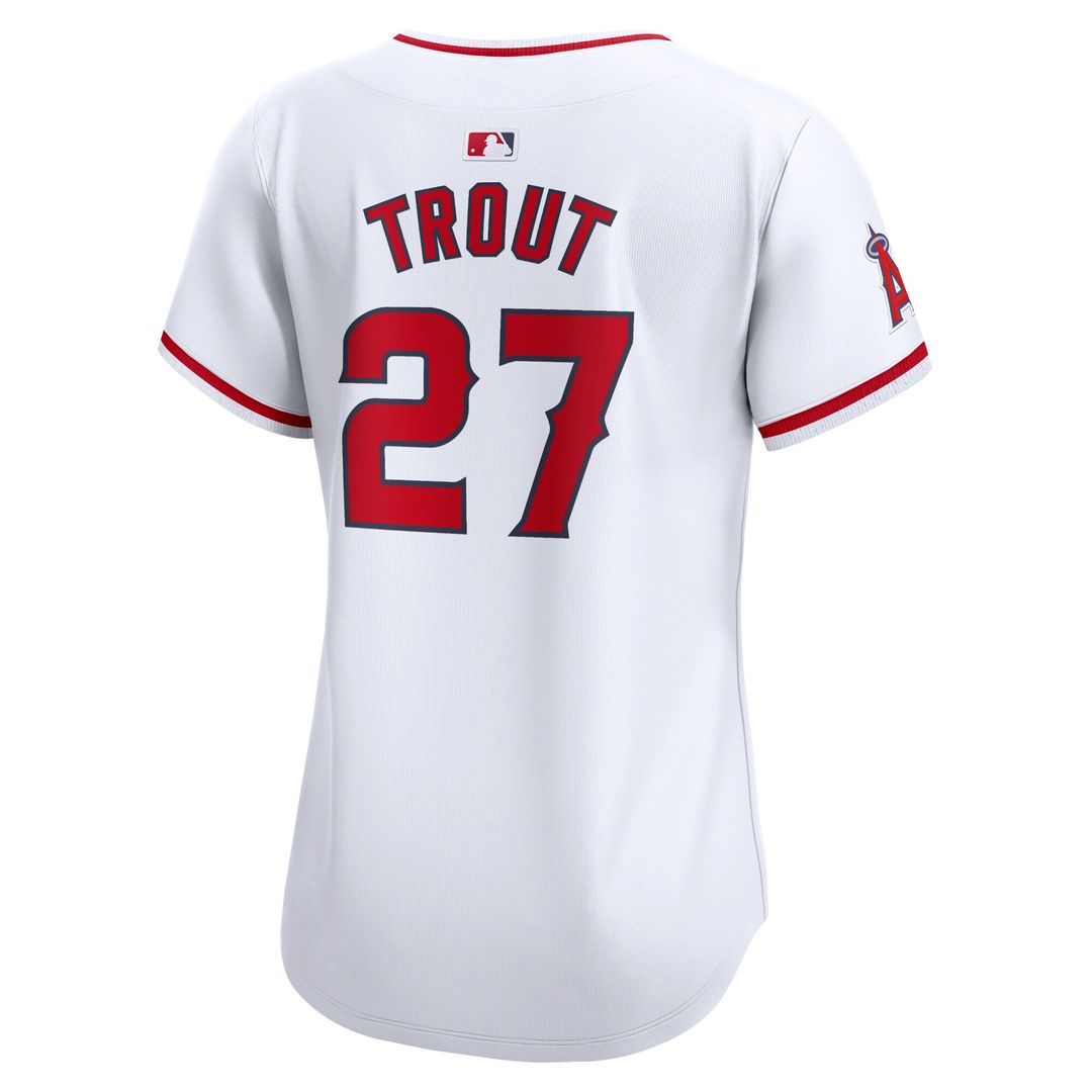 Los Angeles Angels Mike Trout Nike Women's Home Limited Player Jersey - White